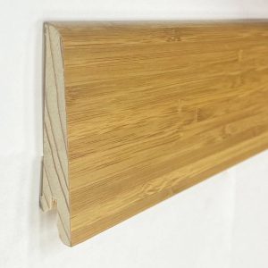 PLINTHE DOUBLE ESSENCE PLACAGE BAMBOU Foncé Verni 80x15x2500 DINACHOC