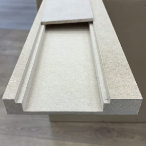 Plinthe electrique passe cable mdf brut 19X110X2440mm
