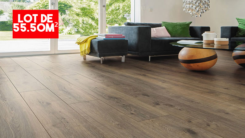 CHENE CORONA PLANCHE LARGE SOL STRATIFIE HARO TT75 PRIX POUR LE LOT DE 53.28M² - UNIQUEMENT VISIBLE SUR PANTIN