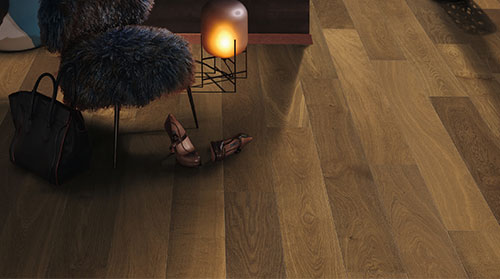 HARO PARQUET 4000 Planche large à l'ancienne 180x13.5x2200mm 4V Chêne fumé léger Markant brossé naturaLin plus Top Connect -Certifié PEFC 70% - LOT DE 15.85M² VISIBLE A PANTIN
