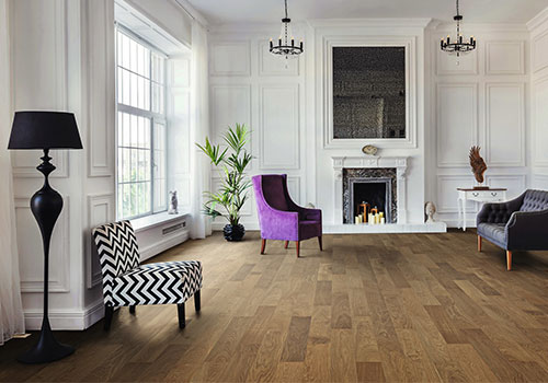 HARO PARQUET 4000Planche large Prestige Chêne fumé Markant brossé naturaLin plus Rainure & languette 120x10 L1000 (compatible avec sol rafraîchissant) - Certifié PEFC 70% - LOT DE 6.24M²