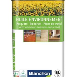 huile ENVIRONNEMENT BLANCHON 5L ASPECT BOIS BRUT BLANCHON CAPACITE 15m²/L (huile pour bois clair, blanchit)