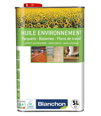 huile ENVIRONNEMENT BLANCHON 5L ASPECT BOIS BRUT BLANCHON CAPACITE 15m²/L (huile pour bois clair, blanchit)