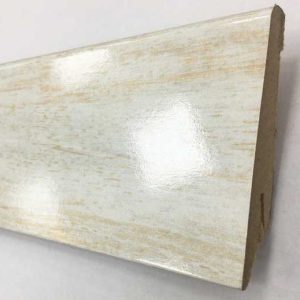 Plinthe mdf glamour aragon blanc 80X19X2400mm