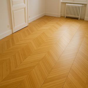 POINT DE HONGRIE 60&deg; BAMBOU MASSIF VERNI MAT LUNGO GO4 100X15X650mm