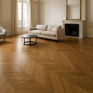 POINT DE HONGRIE 60&deg; BAMBOU MASSIF VERNI CHENE GOLDEN GO-4 100X15X650mm