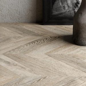 Point de hongrie vintage aspect chêne gris