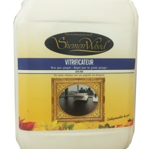 VITRIFICATEUR INCOLORE SHEMENWOOD GRAND TRAFIC SEMI MAT 5L + DURCISSEUR 0.5L CAPACITE: 12m²/L La référence des professionnels du parquet