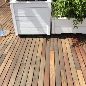 LAME DE TERRASSE IPE BRUT DECK CLIPSABLE 2 FACES LISSES 140x19x L515-L1110mm - PRIX POUR LE LOT DE 26.40M²
