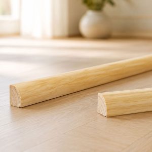Massif 1/4 rond pin brut 27X27X2000mm
