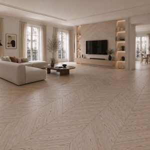 Point de hongrie bambou esprit chêne moka 100X15mm