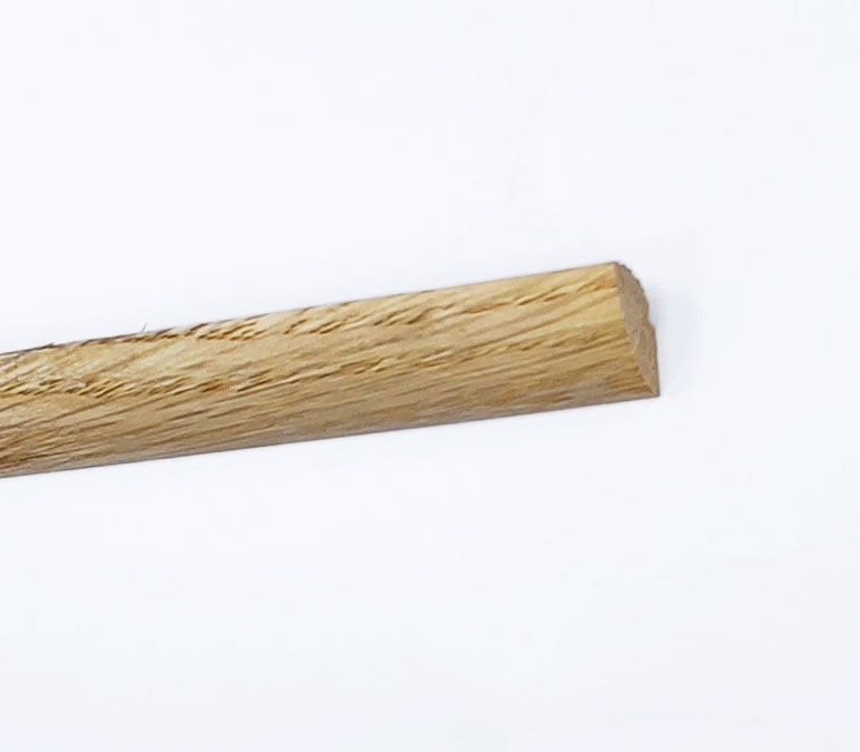 1/4 DE ROND chêne MASSIF BRUT 15X15x2400mm