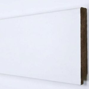 Plinthe mdf blanc Bords Carrés 80X14X2400mm